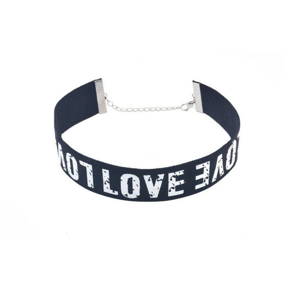 قلادة Punk Premium بيان المختنق - أبيض 