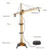4CH التحكم عن بُعد في Tower Mega Tower Crane 128 سم 680 درجة التناوب لعبة الرافعة