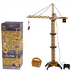 4CH التحكم عن بُعد في Tower Mega Tower Crane 128 سم 680 درجة التناوب لعبة الرافعة