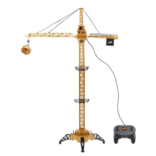 4CH التحكم عن بُعد في Tower Mega Tower Crane 128 سم 680 درجة التناوب لعبة الرافعة