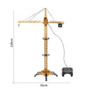 4CH التحكم عن بُعد في Tower Mega Tower Crane 128 سم 680 درجة التناوب لعبة الرافعة
