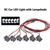 6 قطع من مصابيح LED للسيارة RC مع تزيين عاكس الضوء