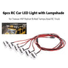 6 قطع من مصابيح LED للسيارة RC مع تزيين عاكس الضوء