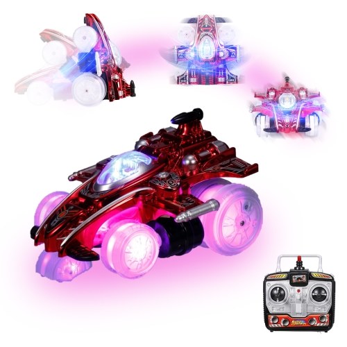 2.4 جم التحكم عن بعد سيارة ستونت سيارة 360 درجة تدور لعبة RC RC Car مع مصابيح LED واضحة