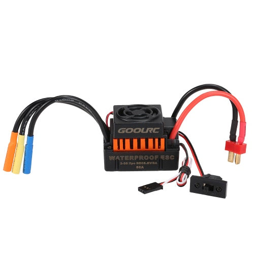 GoolRC Waterproof 60A Brushless ESC Electric Speed Controller with 5.8V/3A BEC for 1/10 RC Car