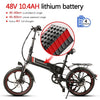 Samebike 20LVXD30  Electric Bike 48V 350W High Speed Brushless Gear Motor