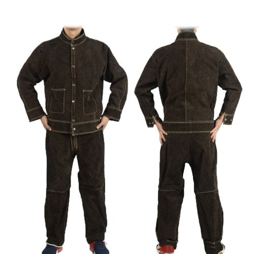 ملابس لحام من جلد البقر المنفصل المقاوم للحرارة