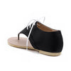 New Summer Women Flat Sandals Lace Up Cut out Flip Flop Shoes Black/White/Pink
