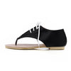 New Summer Women Flat Sandals Lace Up Cut out Flip Flop Shoes Black/White/Pink