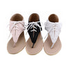 New Summer Women Flat Sandals Lace Up Cut out Flip Flop Shoes Black/White/Pink