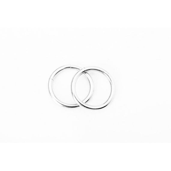 Seamless Magnetic Hoop Earrings - Silver