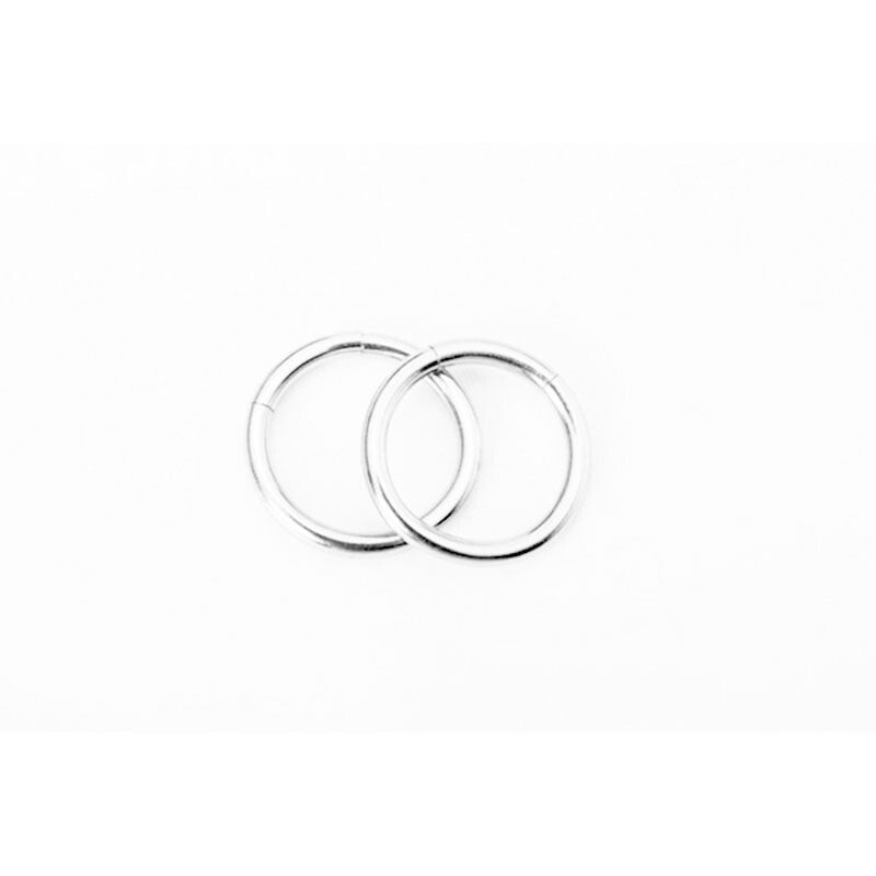 Seamless Magnetic Hoop Earrings - Silver