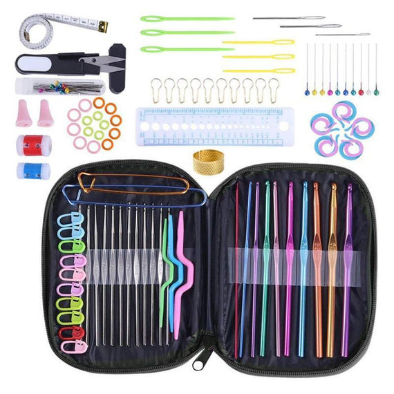 100 قطعة من لوازم الحياكة عالية الجودة - أسود