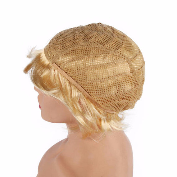 شعر صناعي قصير على شكل بوب - أشقر 