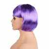 Short Bob Cut Synthetic Fake Hair - Purple
