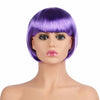 Short Bob Cut Synthetic Fake Hair - Purple