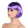 Short Bob Cut Synthetic Fake Hair - Purple