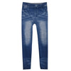 Skinny High Waist Ripped Stretchy Jeans - Black