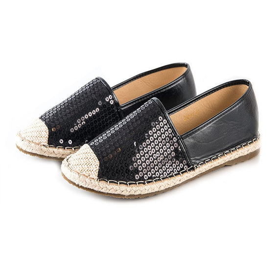 Sparkly Sequins Flats - Black