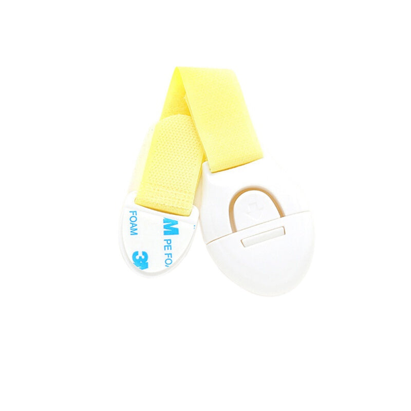 Strong Adhesive Child Proof Child Safety Strap Locks - Yellow