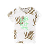 Summer Leaf Print T-Shirt - White