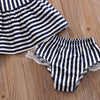 Summer Sunsuit Striped - Black
