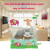 كتاب Coolplay Baby First Fabric Book القابل للغسل القابل للغسل كتاب Squeak Rattle Crinkle Toy لحيوانات أطفال الأطفال الرضعية