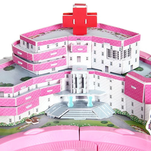 سيارات سيارات السكك الحديدية الكهربائية لغز الكهرباء المسار الحب كتل المستشفى تتبع بطارية مدفوعة DIY مجموعة للأطفال