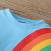 Toddler Rainbow Print Sweater - Blue