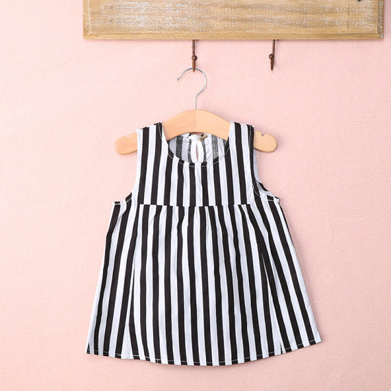 Toddler Stripe Tops Shirt & Short - Black