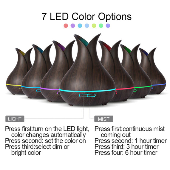 Tomnew Essential Oil Diffuser - Dark Wood