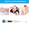 Top Digital Oral Armpit Thermometer - White