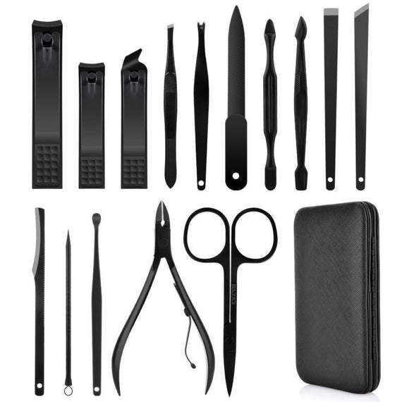 Tseoa Nail Clipper Grooming Manicure Set - Red