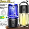USB Night Light Flycatcher مع خطاف - أسود