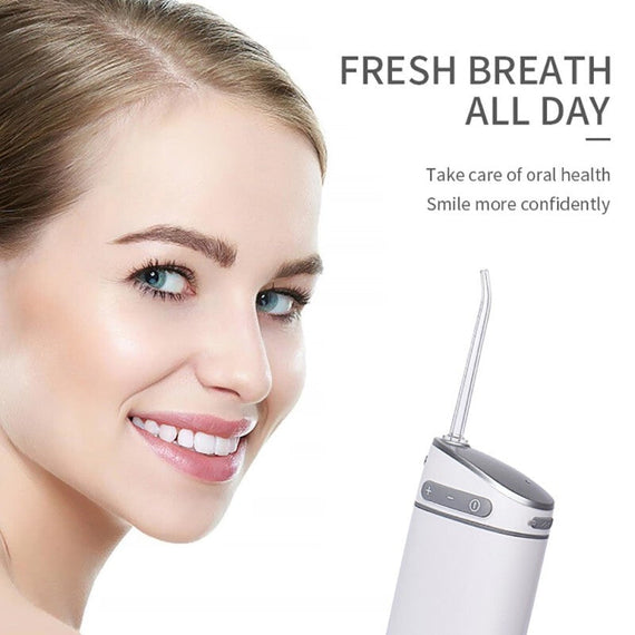 جهاز ري الفم المحمول القابل لإعادة الشحن عبر USB - رمادي