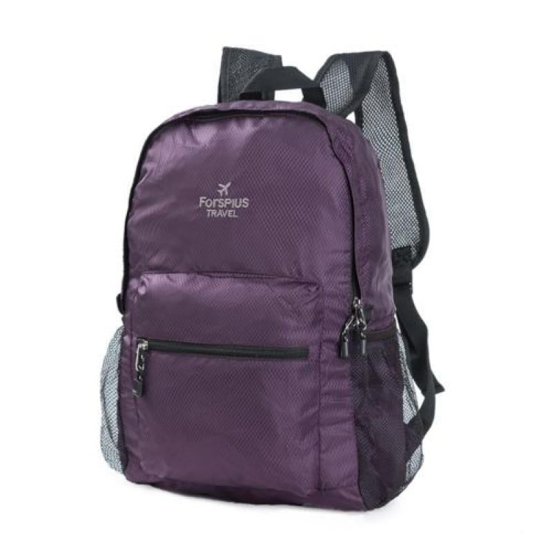 Unisex Premium Nylon Outdoor Backpack - Purple
