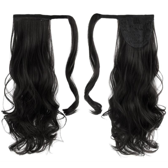 باروكة شعر صناعية مجعدة على شكل ذيل حصان من قافية - بورسلين 