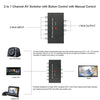 Portable AV Intelligent Switcher 2 to 1 Channel RCA Audio Video Switcher with Button Control Support Auto / Manual Control for DVD Camera Car DVR Monitor