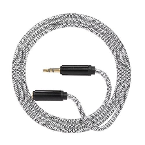 كابل صوت جاك 3.5 ملم 3.5 ملم ذكر إلى أنثى كابل صوت ستيريو مساعد للسيارة، أزرق