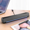 SADA V-196 USB Wired Computer Speaker Bar Stereo Subwoofer Powerful Music Player Bass Surround Sound Box 3.5mm Audio Input for PC Laptop Smartphone Tablet MP3 MP4