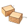 Wood Music Box Mini Vintage Engraved Hand-Operated Musical Box Birthday Christmas Valentine's Day Exquisite Gift