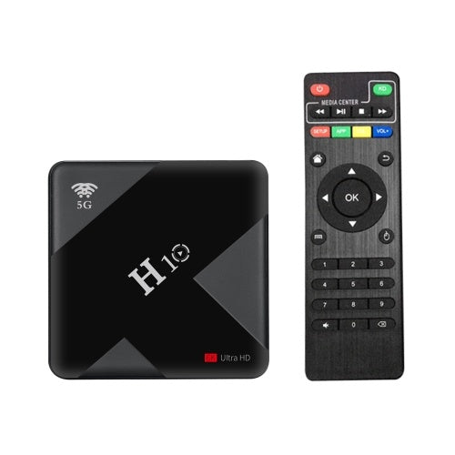 H10 Android 9.0 Smart TV Box 4K مشغل الوسائط 64 جيجابايت
