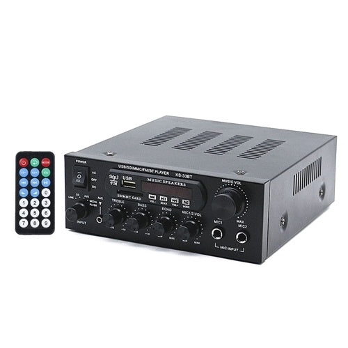 KS33BT مشغل الصوت الرقمي BT مكبر كهربائي شاشة الكريستال السائل BT مكبر للصوت أمبير المتكلم مع جهاز التحكم عن بعد للمنزل السيارة