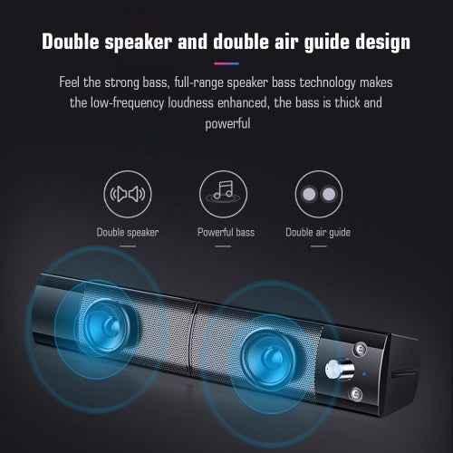 V-117 USB كمبيوتر مكتبي مكبر صوت ستيريو منزلي مضخم صوت صغير مع وصلات صوت 3.5 ملم لأجهزة الكمبيوتر المحمول DVD TV