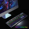 لوحة مفاتيح مضيئة مكونة من 104 مفاتيح للألعاب تعمل بمنفذ USB و3 مستويات سطوع قابلة للتعديل