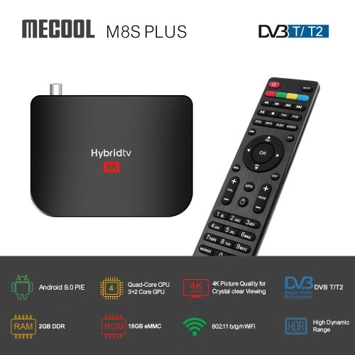 MECOOL M8S PLUS Android 9.0  4K Media Player  DVB-T2 Set-top Box