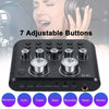 V8SE External Live Sound Card Mini Sound Mixer Board for Live Streaming Music Recording Karaoke Singing with 12 Sound Effects BT Connection for Smartphone Laptop PC