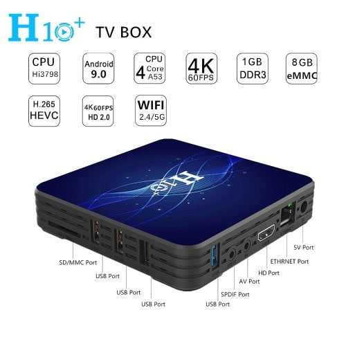 H10 Plus Smart TV Box Android 9.0 4K Media Player