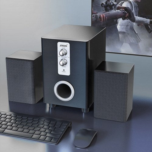 SADA D-200T 3 in 1 Home Speaker 3.5mm Wireless Computer PC Speakers USB Powered Sound Box for Desktop Laptop Notebook Tablet PC Smart Phone