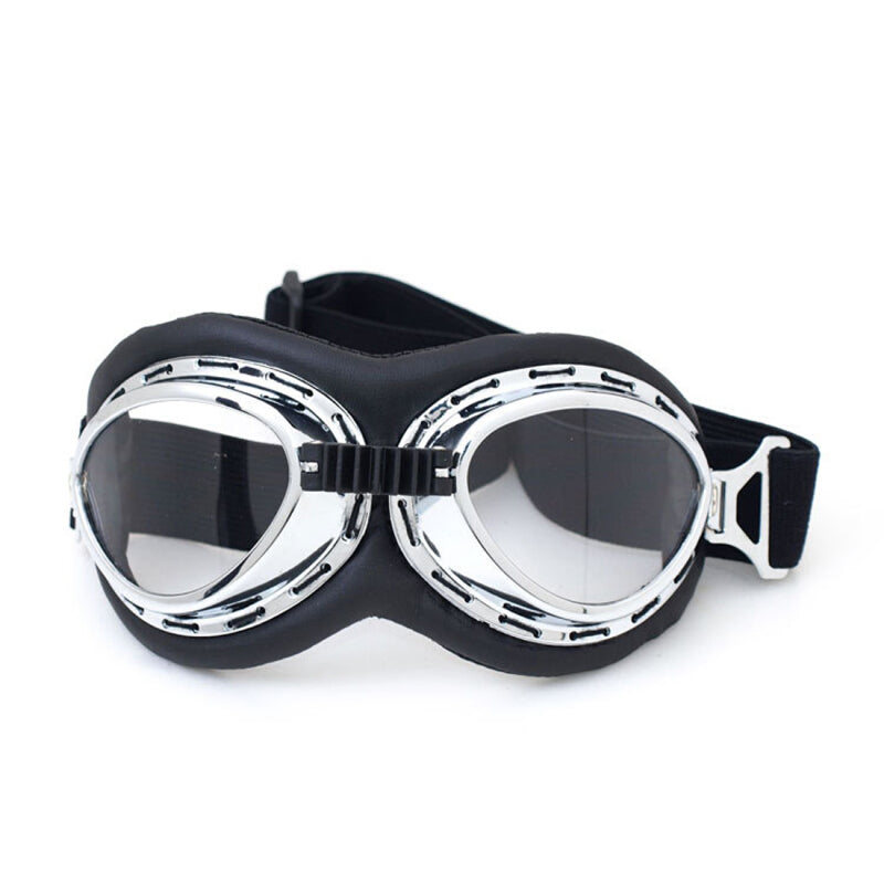 Vintage Premium Motobiker Smoke Glass Goggles